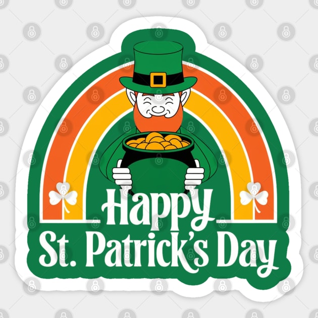 Happy St. Patrick's Day Sticker by Creatifly Graphic Tees